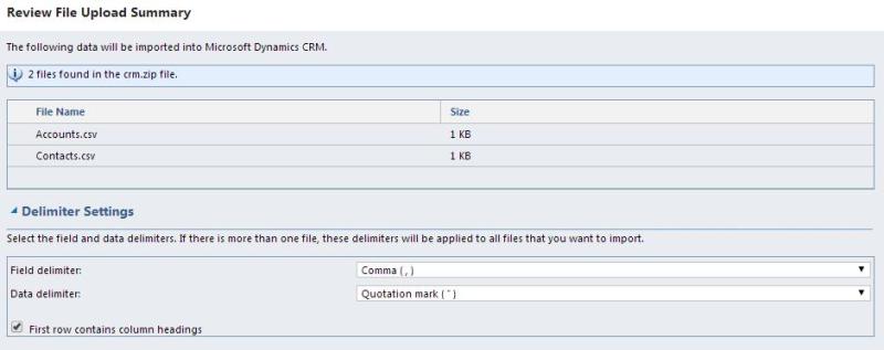 review file upload summary